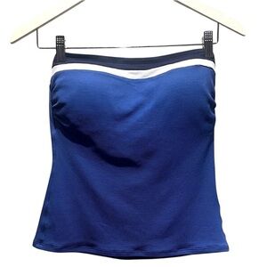 Tommy Bahama Women’s Bandkini Island cays Color block Bandeau Swim Top Small